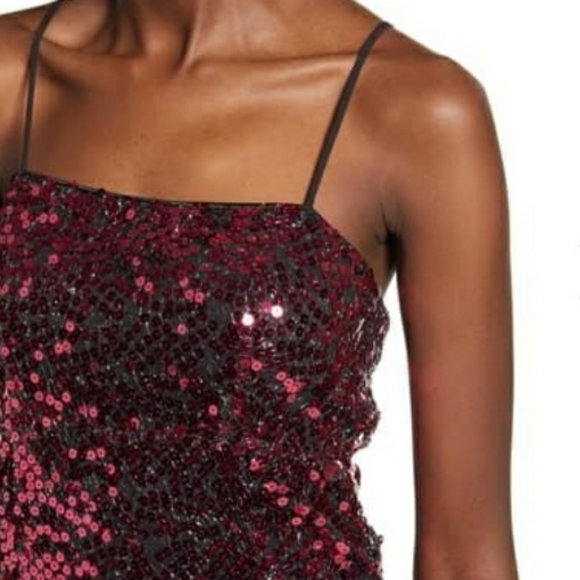 Cranberry Sequin Minidress - Picture 6 of 7